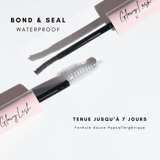 "Colle et scellant GlowyLash XL - Vegan, waterproof et hypoallergénique pour une tenue parfaite"