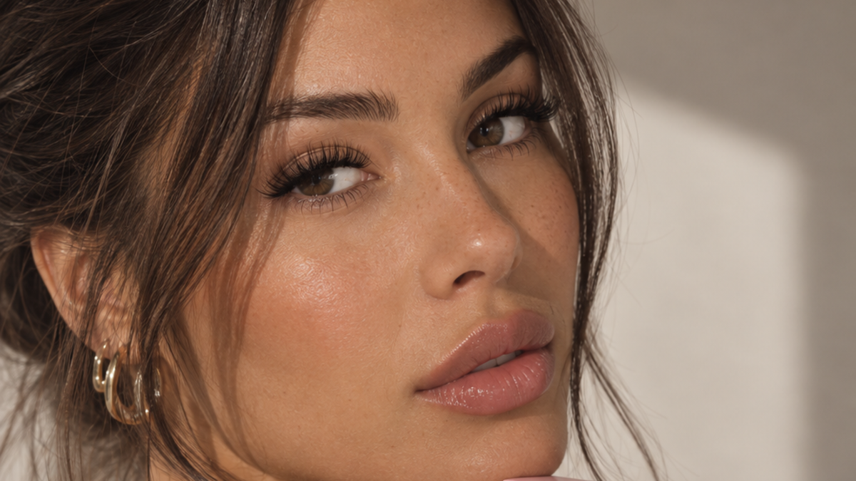 Pose de lash clusters sous les cils naturels à l’aide d’une pince applicatrice GlowyLash