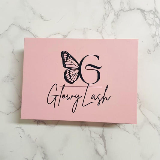 "Kit complet GlowyLash - Cils, colle, scellant, remover et pince pour une pose professionnelle à domicile"