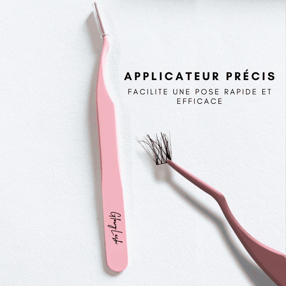 "Pince d'application GlowyLash - Outil de précision pour une pose facile et rapide des cils"